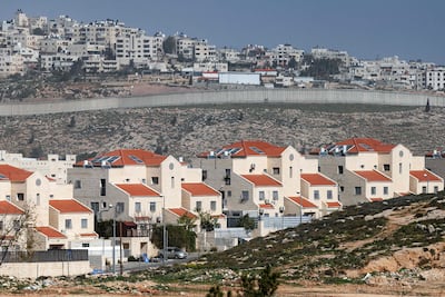 The Israeli settlement of Neve Yaakov (foreground) in the northern area of East Jerusalem. AFP