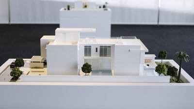 A model of the golf villas offered by Al Zorah. Sarah Dea / The National