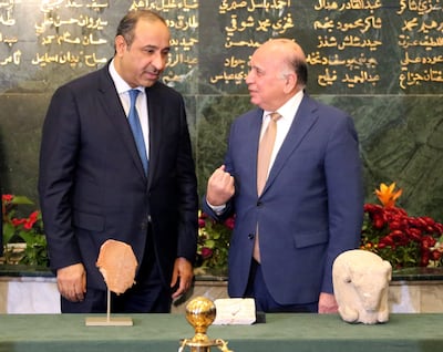 The return of three artefacts - among them the so-called 'Gilgamesh Dream' tablet - that were stolen mostly from the national museum after the 2003 US-led invasion of Iraq and smuggled out of the country. EPA