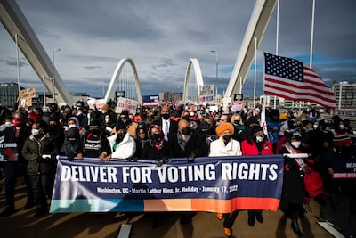 Memorial Peace Walk in Washington in January. Bloomberg