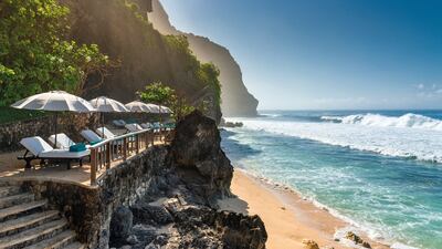 There's a private beach