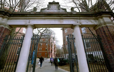 Colleges across the Unites Sates, including Harvard, pictured, moved to home learning for students. AP