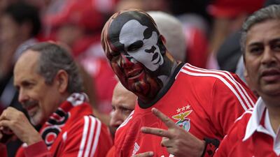 Benfica’s supporters reacts before their Portuguese Primeira Liga match against Olhanense. Hugo Correia / Reuters / April 20, 2014