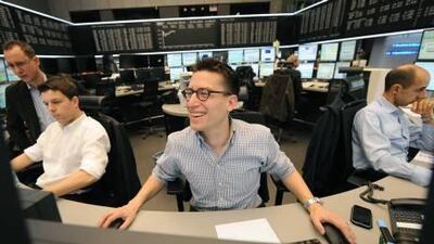 German stocks rose by about two per cent on news US lawmakers have approved a bill to avert the dreaded fiscal cliff. Arne Dedert / EPA