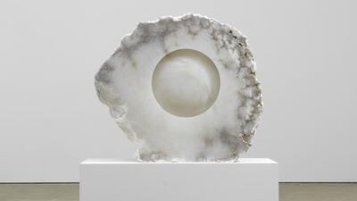 Anish Kapoor- Untitled-2011-Alabaster. Courtesy of Lisson Gallery and Abu Dhabi Art
