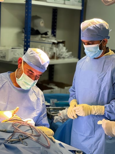 Dr Hamed Al Ahmad, an Emirati who worked as a surgeon at the UAE field hospital in Rafah, Gaza. Photo: Dr Hamed Al Ahmad