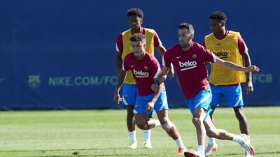 Sergio Busquets in action. EPA