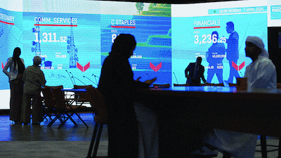 Most markets in the Middle East were down at close on Monday.