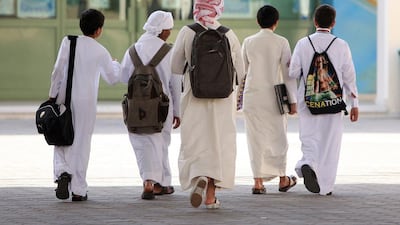 Pupils across the UAE have improved steadily in mathematics and science, according to the latest Trends in International Mathematics and Science Study. Ravindranath K / The National