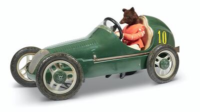 Lot 71: fibre-glass model of a 1950s British racing car. Photo: Dreweatts