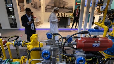 An exhibitor during the 2025 edition of Make it in the Emirates in Abu Dhabi. Antonie Robertson / The National