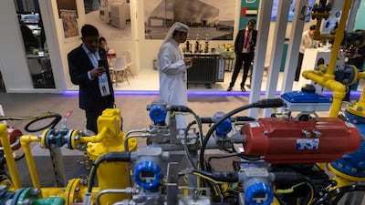 An exhibitor during the 2025 edition of Make it in the Emirates in Abu Dhabi. Antonie Robertson / The National