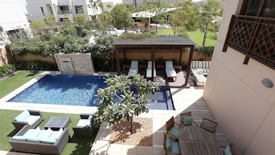 The 5 bedroom villa comes with plenty of space to relax outdoors. Pawan Singh / The National