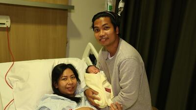 Born to Filipino parents Jenalyn Briones, 34, and Joven Bautista, 37, baby Jenzo gave Burjeel Hospital something special to celebrate in the early hours of Eid Al Adha. Courtesy: Burjeel