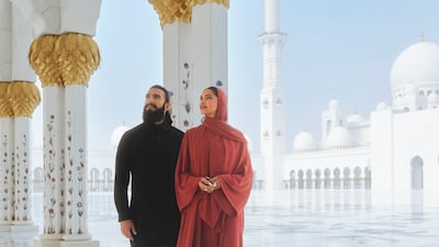 Bollywood stars and real-life couple Deepika Padukone, right, and Ranveer Singh star in a campaign for Experience Abu Dhabi. Credit: DCT Abu Dhabi