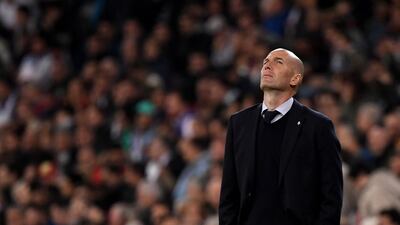Real Madrid's French coach Zinedine Zidane. AFP