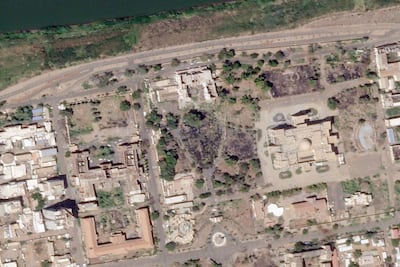 A satellite picture of the presidential palace in Khartoum, taken on March 15. Photo: Planet Labs PBC via AP