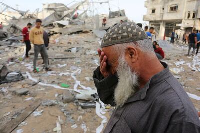 The aftermath of an Israeli strike in a residential area of Rafah. Reuters