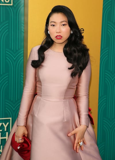 Awkwafina in Reem Acra. AFP