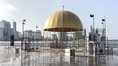 'Miraj' by Fatma Lootah on the Al Majaz Waterfront, which was on show at the Sharjah Islamic Art Festival in December 2018. Antonie Robertson / The National
