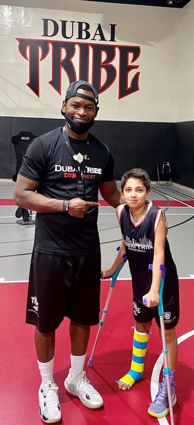 Talal Sawaf, 11, loves playing basketball. Photo: Farah Sawaf