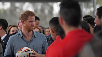 Prince Harry and Meghan, the Duchess of Sussex during a visit to the Dubbo College Senior Campus in Dubbo, New South Wales, Australia, on October 17, 2018. EPA