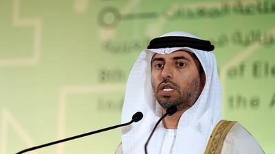Minister of Energy Suhail Al Mazrouei said the country is aiming to decrease its natural gas dependence to 70 percent by 2021. Satish Kumar / The National