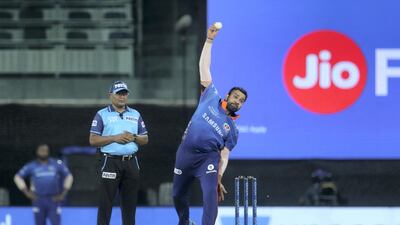 Rohit Sharma captain of Mumbai Indians has a bowl