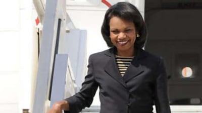 Ms Rice welcomed Israel's release of nearly 200 Palestinian prisoners but urged both sides to take more steps to build confidence.