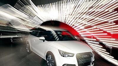 Audi coupled its new A1 with a light installation by Moritz Waldemeyer in Milan last week.