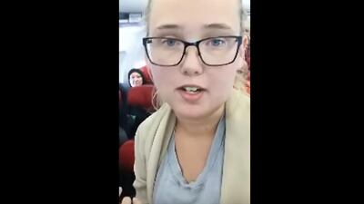 'Not sitting down': student Elin Ersson halted the deportation of an Afghan asylum seeker by refusing to sit down on flight. YouTube