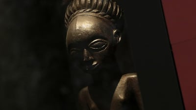 An ancestral 19th-century statue known as Lusinga is pictured at the Royal Museum for Central Africa as the Belgian government announces plans to return pieces of art looted from Congo during colonial rule. Reuters