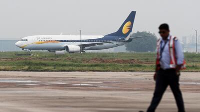Jet Airways said it would ground four aircraft, impacting routes to and from Abu Dhabi. Reuters