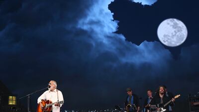 Yusuf augmented his normal backing band with extra vocalists and a brass section. EPA