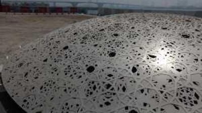 A model of the Louvre Museum that will be built on Saadiyat Island.