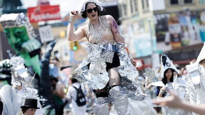 Participants take part in 37th Annual Mermaid Parade In the Coney Island section of Brooklyn in New York, U.S., June 22, 2019. Photo: Reuters