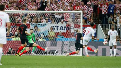 Jesse Lingard bends a shot wide while well placed in the first half. EPA