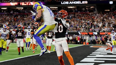 Los Angeles Rams' Cooper Kupp scores a touchdown. Reuters