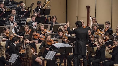 The Gustav Mahler Youth Orchestra performed at Emirates Palace. Vidhyaa for The National