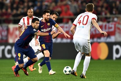 Barcelona were held to a goalless draw at Olympiakos in the Champions League this week. Aris Messinis / AFP