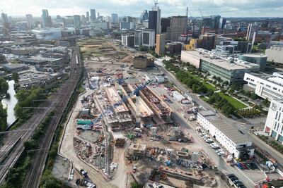 The construction site for the HS2 project at Curzon Street in Birmingham. Prime Minister Rishi Sunak has axed plans for HS2 to run from Birmingham to Manchester. The Prime Minister told his party's conference, taking place in Manchester, the HS2 project's costs had "more than doubled". Wednesday October 4, 2023. PA