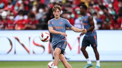Manchester United's Charlie Savage at training. Reuters