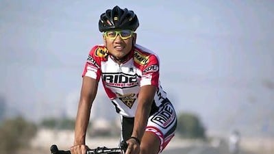 Martin Kooistra on his bike at the Nad Al Sheba cycle track. ANTONIE ROBERTSON / The National