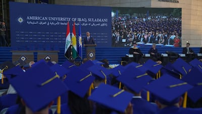 Graduates listen at the ceremony. Photo: Iraqi President's Office