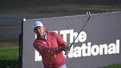 Richie Ramsay of Scotland hits his third shot on the third hole. Getty