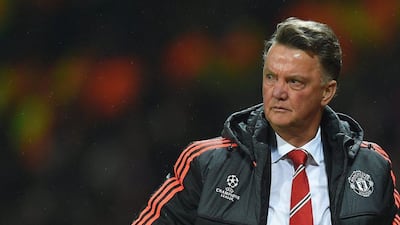 Manchester United manager Louis van Gaal observes his side during their Champions League match against CSKA Moscow last week. Peter Powell / EPA / November 3, 2015