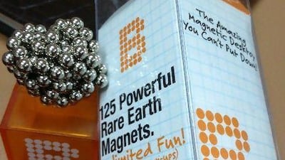 The Dubai Municipality has pulled the magnetic toy from shelves across the emirate over child safety fears.