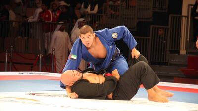 Jose Junior, in blue, could no longer watch from the sidelines while on a sabbatical. Amith Passela / The National