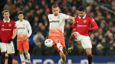 SUBS: Casemiro 8 - Made the difference after he came on for McTominay at half time. Thought he’d scored a header on 72 minutes, but it was given offside. AP Photo