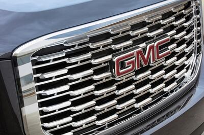 The Yukon's menacing vertical grille. GMC
